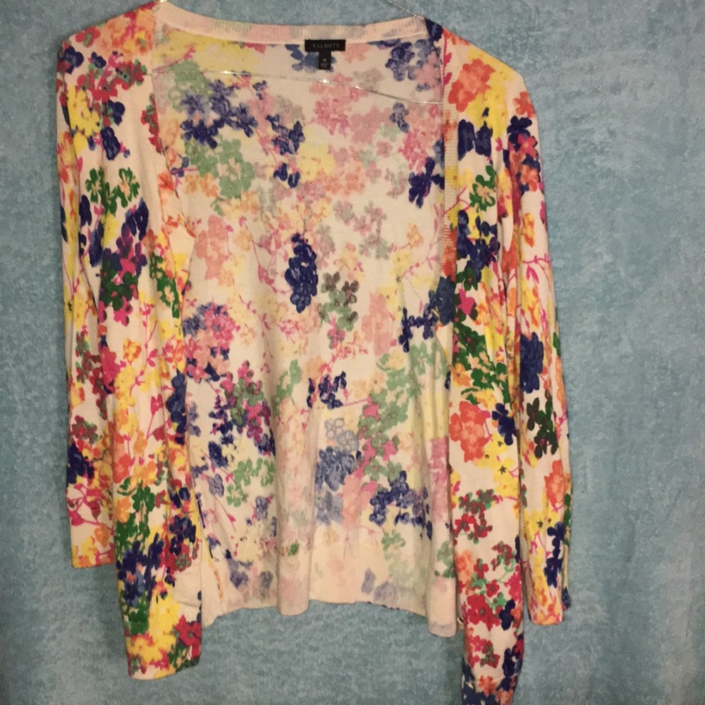 colorful flower sweater M
